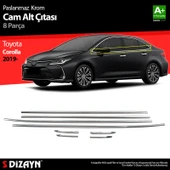 S-Dizayn Toyota Corolla Krom Cam Çıtası 8 Prç. 2019 Üzeri thumbnail 1