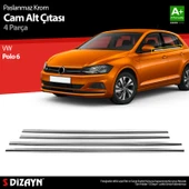 S-Dizayn VW Polo MK6 Krom Cam Çıta 4 Prç. 2017-2021 thumbnail 1