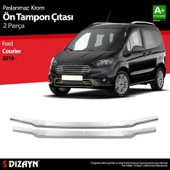 S-Dizayn Ford Courier Krom Ön Tampon Çıtası 2 Prç. 2018-2022 thumbnail 1