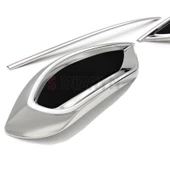 S-Dizayn VW Tiguan Krom Egzoz Görünümü Difüzör 3 Parça 2020-2024 A+Kalite thumbnail 4