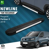 S-Dizayn Peugeot Partner 3 NewLine Aluminyum Yan Basamak 203 Cm 2018 Üzeri A+ Kalite thumbnail 1