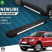 S-Dizayn Mitsubishi L200 4 NewLine Krom Yan Basamak 193 Cm 2006-2011 A+ Kalite thumbnail 1