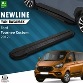 S-Dizayn Ford Tourneo Custom Uzun Şase NewLine Siyah Yan Basamak 243 Cm 2012-2023 A+ Kalite thumbnail 1