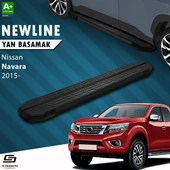 S-Dizayn Nissan Navara 3 NewLine Siyah Yan Basamak 203 Cm 2015 Üzeri A+ Kalite thumbnail 1