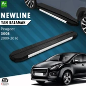 S-Dizayn Peugeot 3008 NewLine Aluminyum Yan Basamak 183 Cm 2009-2016 A+ Kalite thumbnail 1