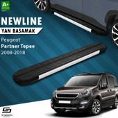 S-Dizayn Peugeot Partner 2 Tepee NewLine Aluminyum Yan Basamak 193 Cm 2008-2018 A+ Kalite thumbnail 1