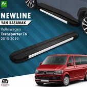 S-Dizayn VW Transporter T6 Kısa Şase NewLine Aluminyum Yan Basamak 213 Cm 2015-2019 A+ Kalite thumbnail 1