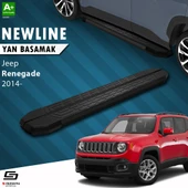 S-Dizayn Jeep Renegade NewLine Siyah Yan Basamak 173 Cm 2014 Üzeri A+ Kalite thumbnail 1