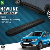 S-Dizayn Dacia Sandero 2 Stepway NewLine Siyah Yan Basamak 173 Cm 2013-2020 A+ Kalite thumbnail 1