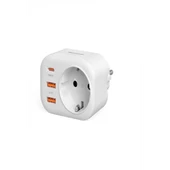 ACL AC-115 2500W 3.4A 4-in-1, 2xUSB-A 1xUSB-C Portlu Şarj Adaptörü Priz Seyahat Şarj thumbnail 1