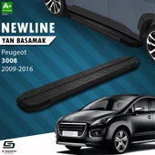 S-Dizayn Peugeot 3008 NewLine Siyah Yan Basamak 183 Cm 2009-2016 A+ Kalite thumbnail 1