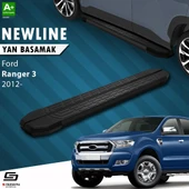 S-Dizayn Ford Ranger 3 NewLine Siyah Yan Basamak 203 Cm 2012-2022 A+ Kalite thumbnail 1