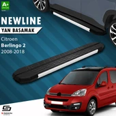 S-Dizayn Citroen Berlingo 2 NewLine Aluminyum Yan Basamak 193 Cm 2008-2018 A+ Kalite thumbnail 1