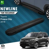S-Dizayn Toyota Proace City Kısa Şase NewLine Siyah Yan Basamak 203 Cm 2018 Üzeri A+ Kalite thumbnail 1