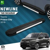 S-Dizayn Toyota Proace City Kısa Şase NewLine Krom Yan Basamak 203 Cm 2018 Üzeri A+ Kalite thumbnail 1
