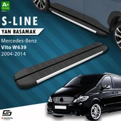 S-Dizayn Mercedes Vito W639 Uzun Şase S-Line Aluminyum Yan Basamak 253 Cm 2004-2014 A+ Kalite thumbnail 1