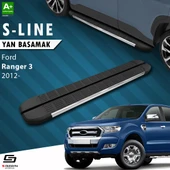 S-Dizayn Ford Ranger 3 S-Line Krom Yan Basamak 203 Cm 2012-2022 A+ Kalite thumbnail 1