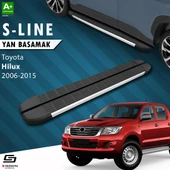 S-Dizayn Toyota Hilux 7 S-Line Aluminyum Yan Basamak 203 Cm 2006-2015 A+ Kalite thumbnail 1