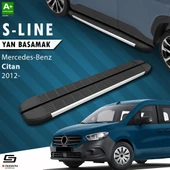 S-Dizayn Mercedes Citan Uzun Şase S-Line Aluminyum Yan Basamak 223 Cm 2012-2021 A+ Kalite thumbnail 1
