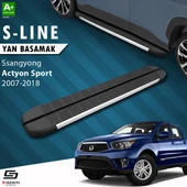 S-Dizayn Ssangyong Actyon Sports S-Line Aluminyum Yan Basamak 203 Cm 2007-2018 A+ Kalite thumbnail 1