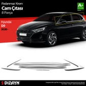 S-Dizayn Hyundai i20 Krom Cam Çıtası 8 Prç. 2020 Üzeri thumbnail 1