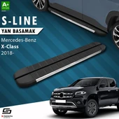 S-Dizayn Mercedes X-Class S-Line Krom Yan Basamak 203 Cm 2018-2020 A+ Kalite thumbnail 1