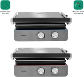 Homend Grilliant 1344H Inox Gövdeli, Döküm Plakalı Tost ve Izgara Makinesi thumbnail 2