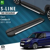 S-Dizayn Opel Combo D Uzun Şase S-Line Aluminyum Yan Basamak 223 Cm 2011-2018 A+ Kalite thumbnail 1