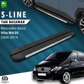 S-Dizayn Mercedes Vito W639 Kısa Şase S-Line Krom Yan Basamak 233 Cm 2004-2014 A+ Kalite thumbnail 1