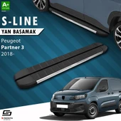 S-Dizayn Peugeot Partner 3 Uzun Şase S-Line Krom Yan Basamak 213 Cm 2018 Üzeri A+ Kalite thumbnail 1