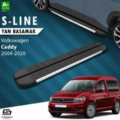 S-Dizayn VW Caddy 3 Uzun Şase S-Line Aluminyum Yan Basamak 223 Cm 2004-2020 A+ Kalite thumbnail 1