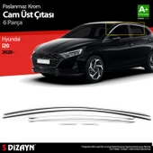S-Dizayn Hyundai i20 Krom Cam Üst Çıtası 6 Prç. 2020 Üzeri thumbnail 1