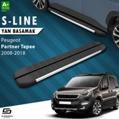 S-Dizayn Peugeot Partner 2 Tepee S-Line Aluminyum Yan Basamak 193 Cm 2008-2018 A+ Kalite thumbnail 1