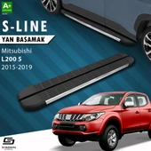 S-Dizayn Mitsubishi L200 5 S-Line Krom Yan Basamak 193 Cm 2015-2019 A+ Kalite thumbnail 1