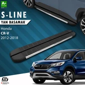 S-Dizayn Honda CR-V 4 S-Line Krom Yan Basamak 173 Cm 2012-2018 A+ Kalite thumbnail 1