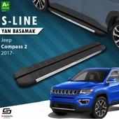 S-Dizayn Jeep Compass 2 S-Line Krom Yan Basamak 173 Cm 2017 Üzeri A+ Kalite thumbnail 1
