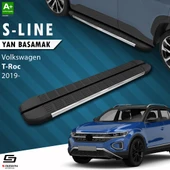 S-Dizayn VW T-Roc S-Line Krom Yan Basamak 173 Cm 2019 Üzeri A+ Kalite thumbnail 1