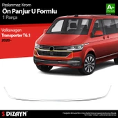 S-Dizayn VW Transporter T6.1 Krom U Formlu Ön Panjur Çıtası 2020-2025 thumbnail 1