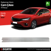 S-Dizayn Honda City Krom Cam Çıtası 4 Prç. 2020 Üzeri thumbnail 1