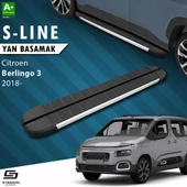S-Dizayn Citroen Berlingo 3 Uzun Şase S-Line Aluminyum Yan Basamak 213 Cm 2018 Üzeri A+ Kalite thumbnail 1