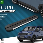 S-Dizayn Peugeot Rifter Uzun Şase S-Line Aluminyum Yan Basamak 213 Cm 2019 Üzeri A+ Kalite thumbnail 1