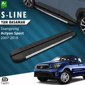 S-Dizayn Ssangyong Actyon Sports S-Line Krom Yan Basamak 203 Cm 2007-2018 A+ Kalite thumbnail 1