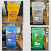 İZGE PP 4LÜ  GERİ DÖNÜŞÜM SIFIR ATIK KUTUSU 35X 35 X70 - 1