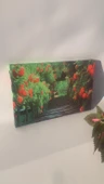 Çiçekli Bahçe Natürel Tasarım Ahşap Çerçeve Ev İşyeri Ofis Duvar Kanvas Tablo DOĞA3 thumbnail 1