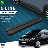 S-Dizayn Mercedes Vito W639 Uzun Şase S-Line Siyah Yan Basamak 253 Cm 2004-2014 A+ Kalite thumbnail 1
