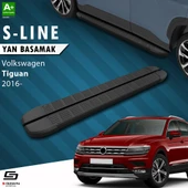 S-Dizayn VW Tiguan 2 S-Line Siyah Yan Basamak 173 Cm 2016-2024 A+ Kalite thumbnail 1