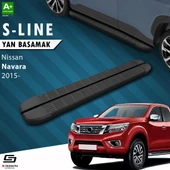 S-Dizayn Nissan Navara 3 S-Line Siyah Yan Basamak 203 Cm 2015 Üzeri A+ Kalite thumbnail 1