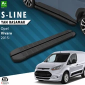 S-Dizayn Opel Vivaro B Uzun Şase S-Line Siyah Yan Basamak 263 Cm 2015-2018 A+ Kalite thumbnail 1
