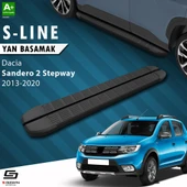 S-Dizayn Dacia Sandero 2 Stepway S-Line Siyah Yan Basamak 173 Cm 2013-2020 A+ Kalite thumbnail 1
