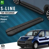 S-Dizayn Peugeot Bipper S-Line Siyah Yan Basamak 173 Cm 2007-2017 A+ Kalite thumbnail 1